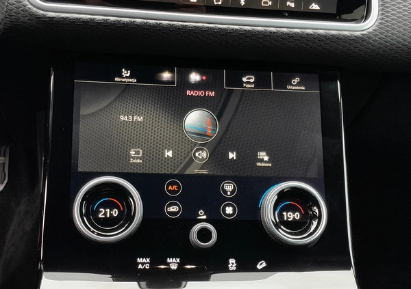 Land Rover Range Rover Velar cena 168000 przebieg: 92000, rok produkcji 2018 z Chociwel małe 352